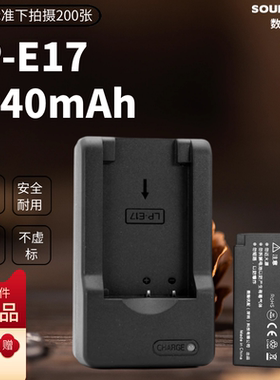 数魅LPE17电池适用佳能750D 760D 800D 77D M3 M5 M6200DII充电器