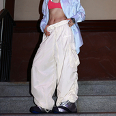 束脚宽松休闲裤 GECKOGOGO美式 伞兵裤 裤 街头垂感工装