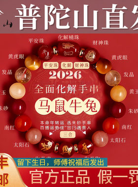马年本命年红绳手链生肖三合朱砂