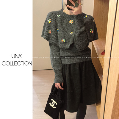 吉满毛衣披肩千金感节日氛