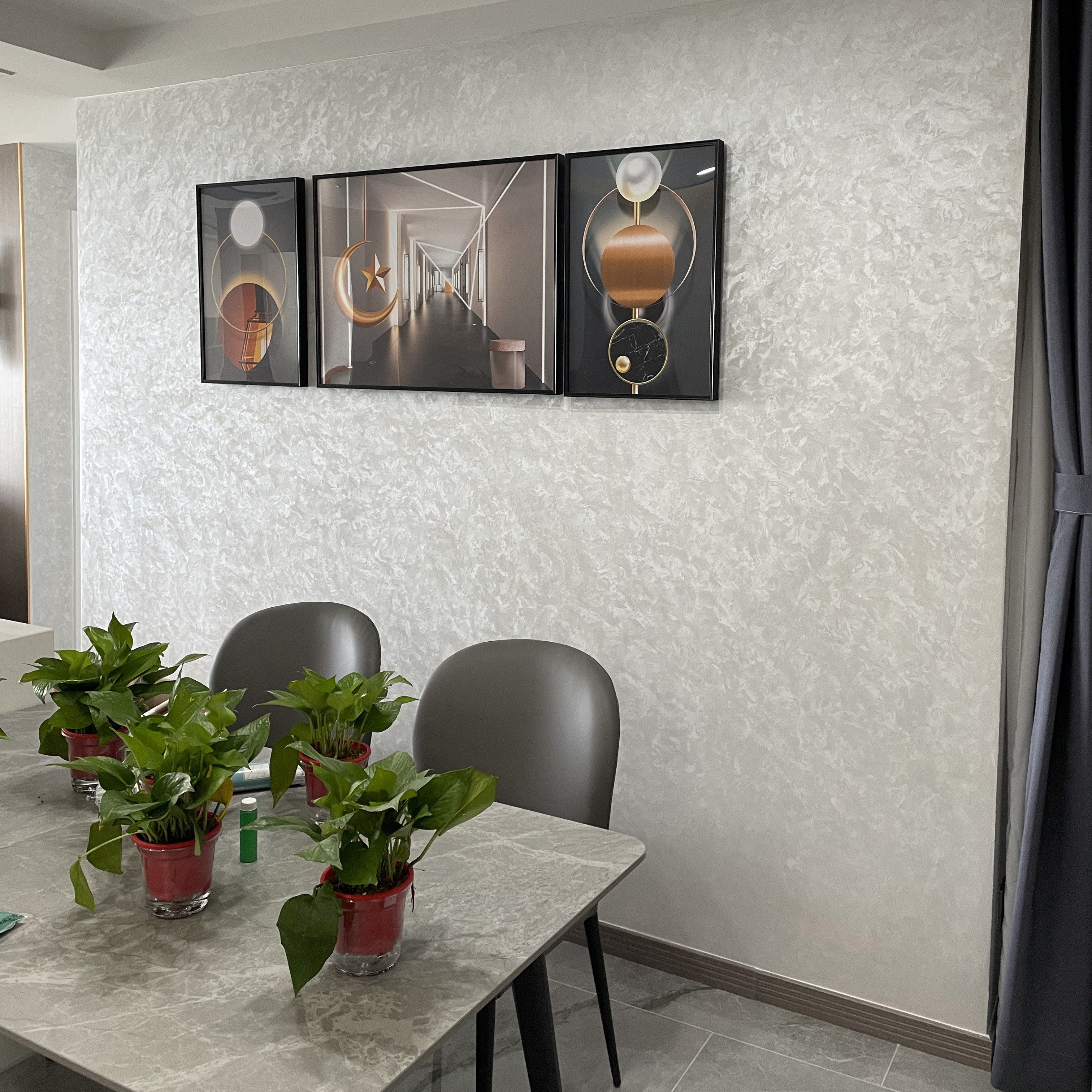 柏尔特天鹅绒艺术漆幻影丝绸金属丝绒电视背景墙环保艺术质感涂料