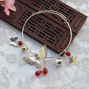 天官赐福衍生花城谢怜银蝶手镯手环古风饰品死灵蝶镯子