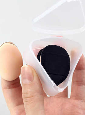 简斯手指粉扑拇指小号气垫mini遮瑕指尖小拖鞋指腹粉扑