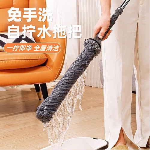 免手洗拖把家用一拖净2025自拧水
