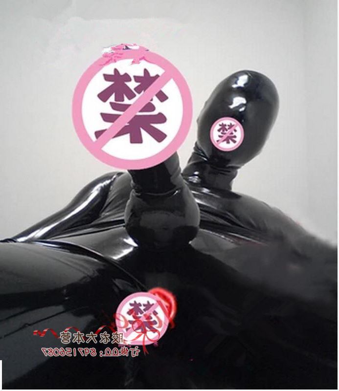 乳胶衣胶衣窒息连体 男全包乳胶衣带JJ套肛门口凹套塑身衣