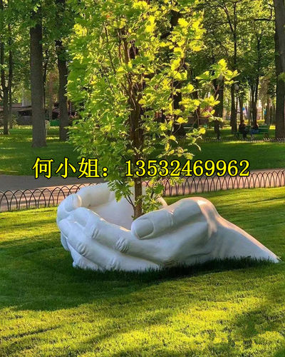 玻璃钢仿真手模景观手掌雕塑定制