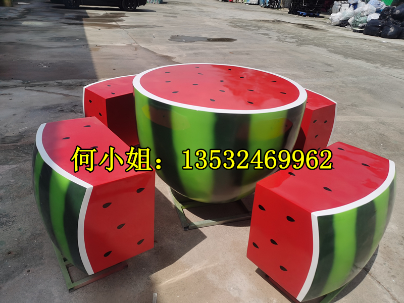 玻璃钢坐凳摆件定制水果柠檬椅子