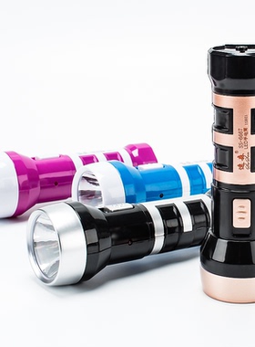 速森LED强光可充电消防老人户外照明家用儿童太阳能便捷式手电筒