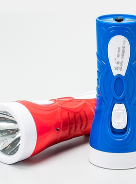 速森塑料LED强光远射户外照明手电筒可充电验钞卡通新款小手电筒