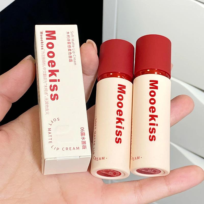Mooekiss木柯诗雾感柔色唇霜雾面丝绒哑光显白不沾杯不掉色学生党