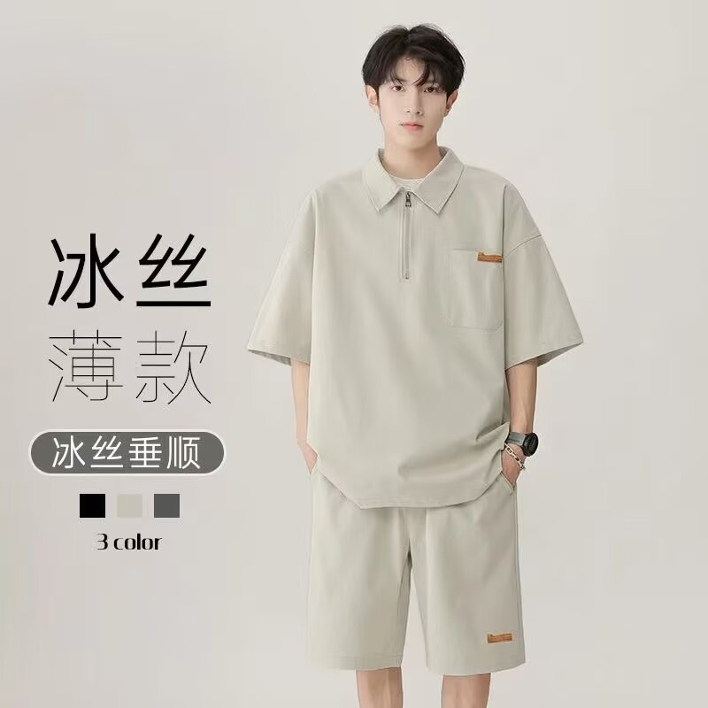 2025夏季新款潮流潮牌宽松百搭男女休闲短袖短裤套装搭配