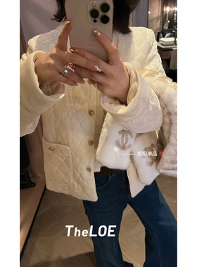 骆衣衣TheLOE/【丝绒羽绒服新国标90白鸭绒】712g减龄亮片羽绒服