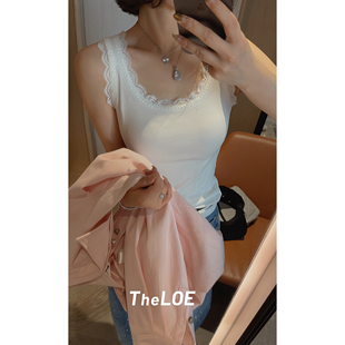 骆衣衣TheLOE/【搭配必需品】76g蕾丝修身无袖可外穿背心