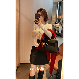 打底针织衫 骆衣衣TheLOE 山羊绒百搭圆领极简风长袖