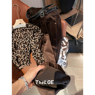 960g 显瘦减龄高腰休闲长裤 骆衣衣TheLOE 棉质百搭休闲厚款