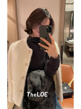 骆衣衣TheLOE/【羊绒小香】羊毛羊绒拉绒手工织带外套