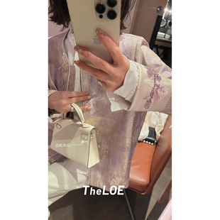 骆衣衣TheLOE/新中式蚕丝珠片刺绣国风娘娘衫外套