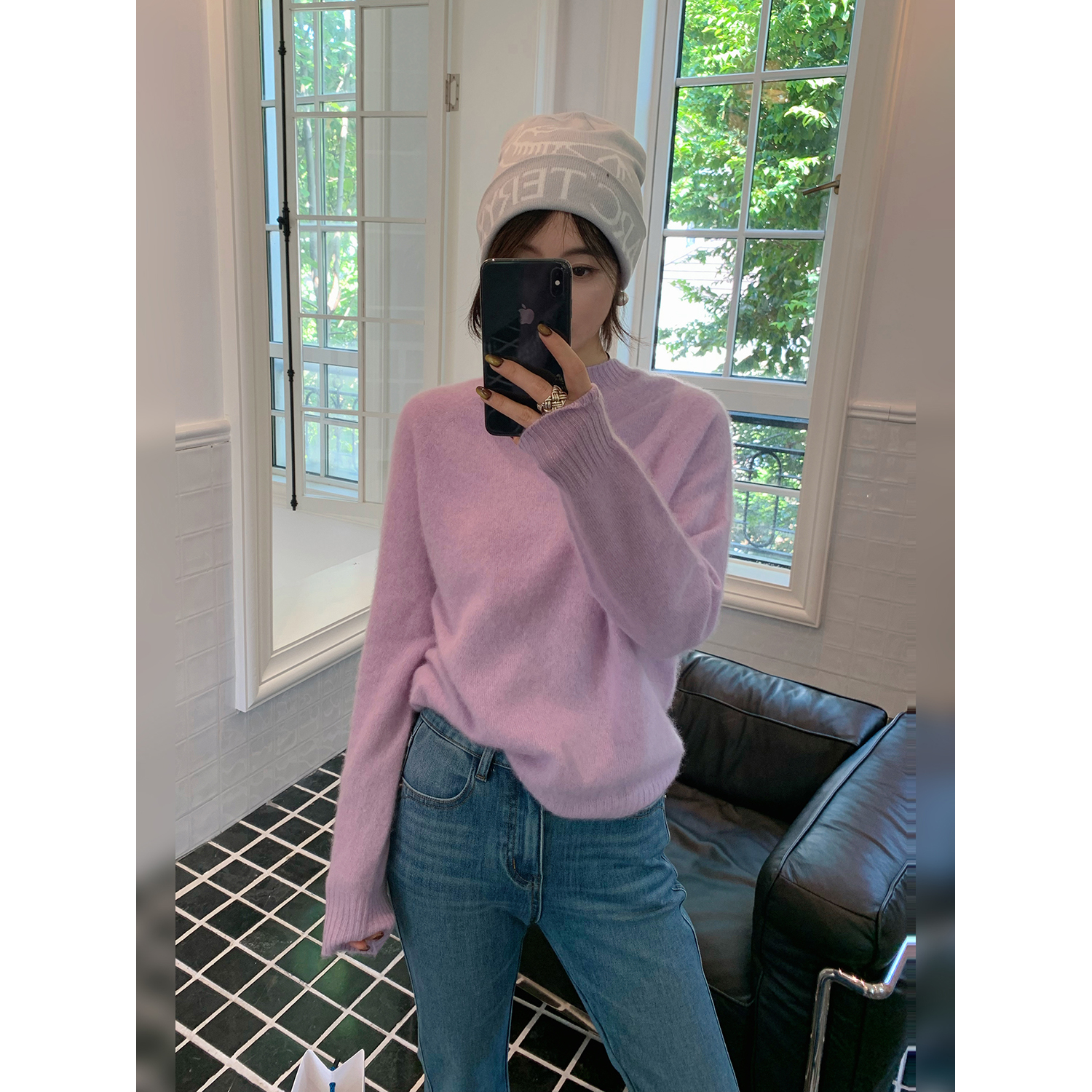 简约百搭慵懒感长袖针织衫套头