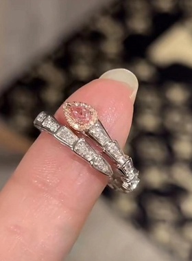 轻奢锆石开口戒指女设计感小众复古个性简约百搭气质时尚指环戒子