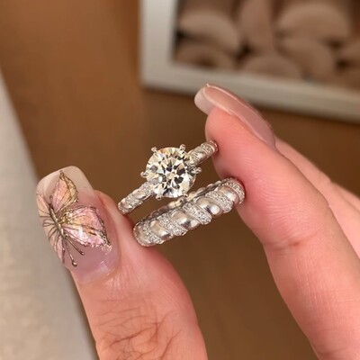 小众设计感锆石麻花戒指女中古风个性独特优雅精致百搭指环戒子