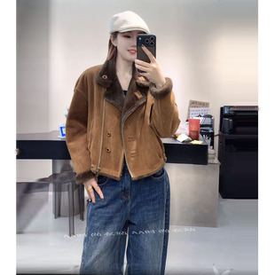 两面穿皮毛一体仿水貂绒毛茸茸外套女短款皮草大衣2026冬新款上衣
