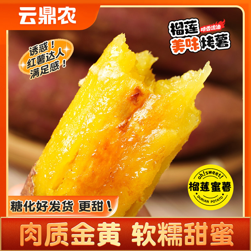 【甜糯香】正宗榴莲蜜薯紫薯烤地瓜山芋丝滑黄心红薯新鲜农家自种