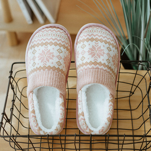 居家棉鞋包跟防滑保暖毛毛月子