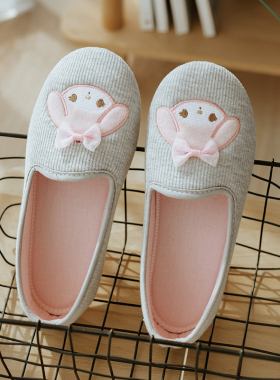 月子鞋春秋软底包跟可爱防滑棉拖鞋女夏薄款居家用四季地板产后鞋
