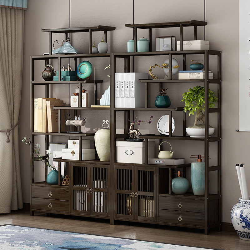 门厅柜玄关柜新中式古董摆件展示架现代简约书架多宝阁办公室茶具