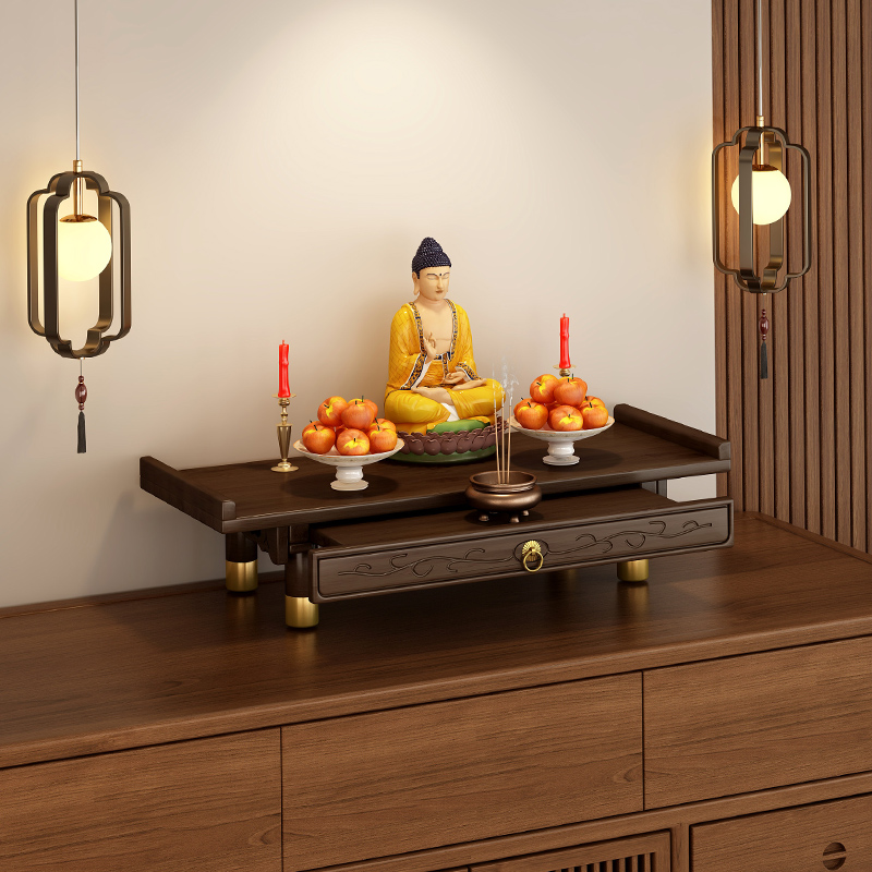 家用中式供桌桌面小供奉台迷你佛龛香火台财神摆放柜简易供台托架