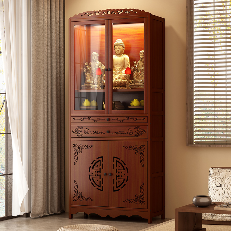 佛龛供桌佛台进门客厅风水玄关台家用新中式中堂供奉桌财神爷柜子