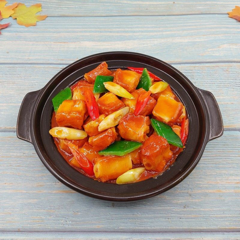 仿真食品砂锅排骨黄焖鸡米饭中餐模型豆腐牛肉猪手橱窗道具可定制