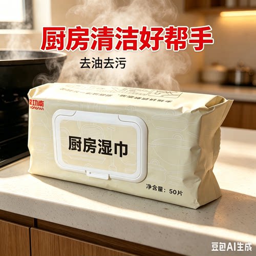 李功南厨房湿巾（加大升级版）20*30cm尺寸清洁去油污
