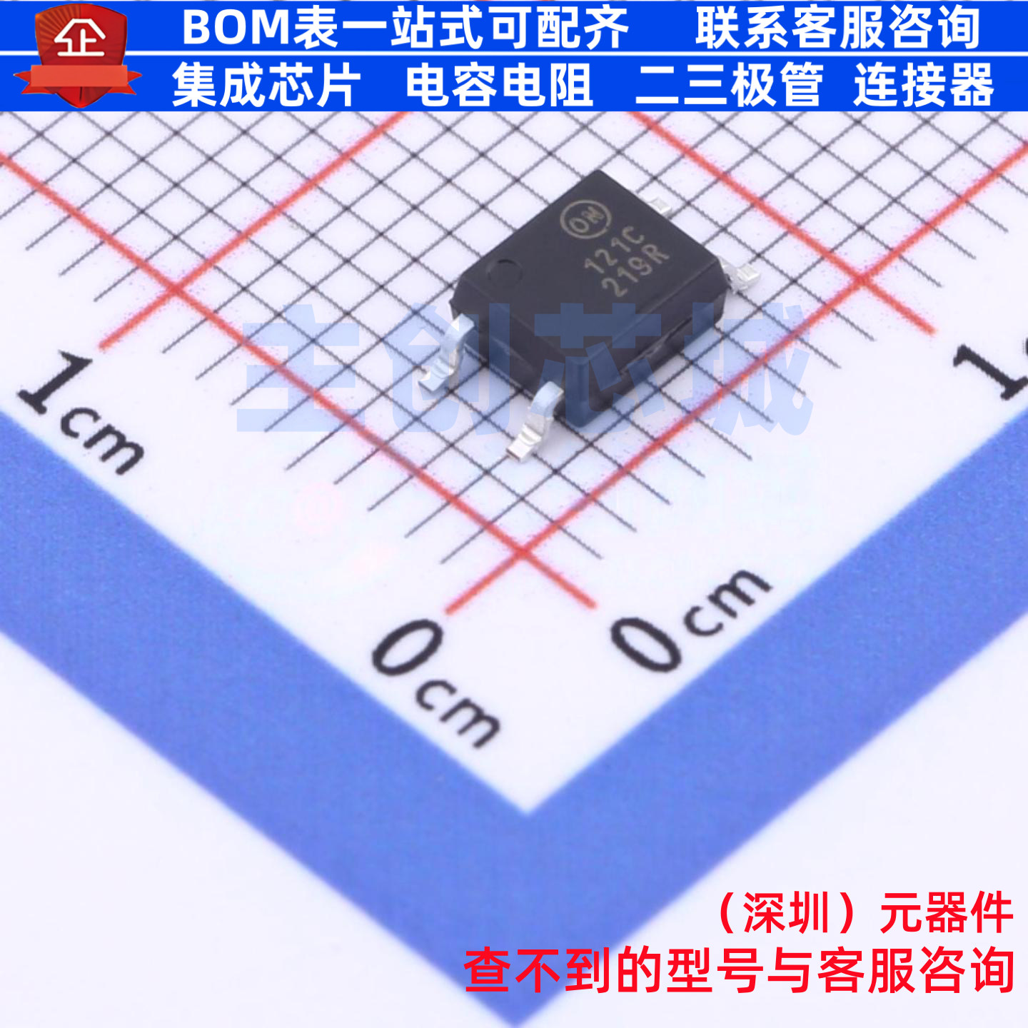 晶体管输出光耦 FODM121CR2 SMD-4P onsemi(安森美) 电子元件配单