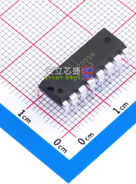 达林顿晶体管阵列 ULN2003AD16-U-01 PDIP-16 DIODES(美台) 原装