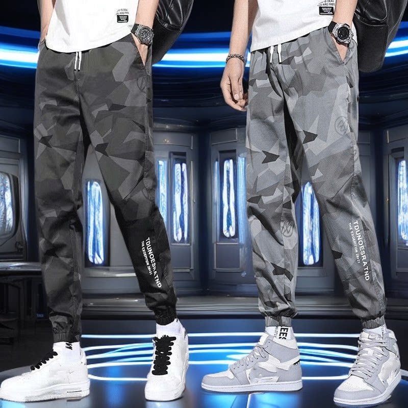 夏天耐磨耐脏工地上班干活穿的裤子男士工作裤弹力透气束脚休闲裤