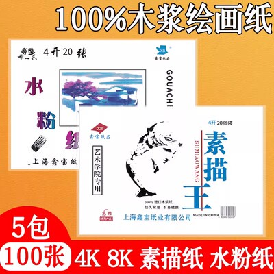 4K8K素描纸水粉纸美术彩铅素描