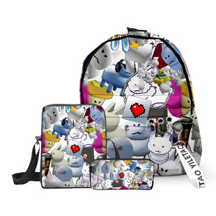 3D新品游戏 Roblox Forsaken Gubby  三件套书包单肩包笔袋