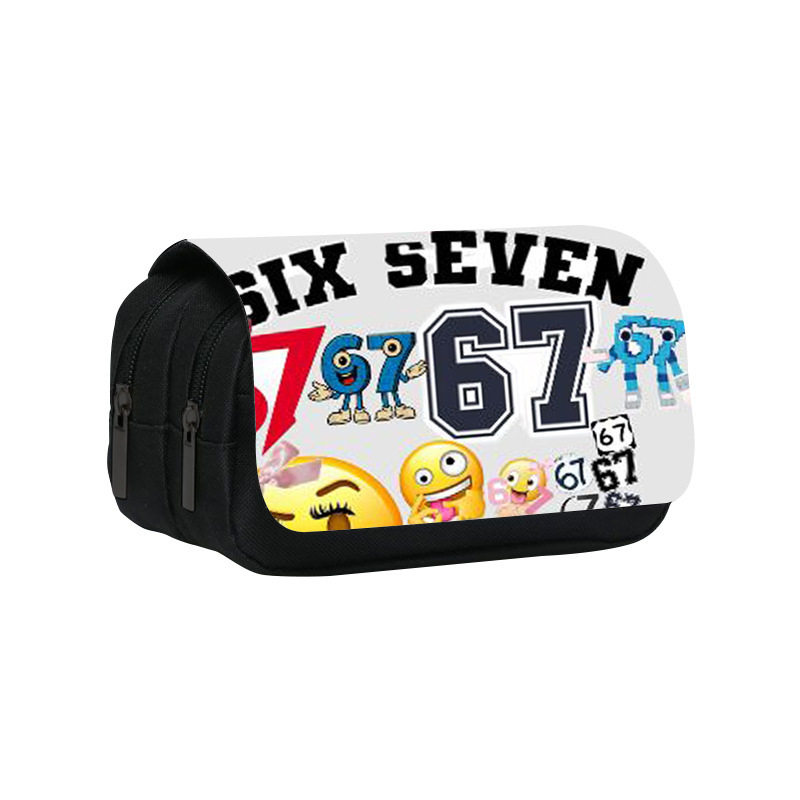 新品67梗印花周边双层笔袋中小学生six seven双层翻盖笔袋,玩具/童车/益智/积木/模型,书包,淘宝优惠券,粉丝福利购,淘宝优惠卷