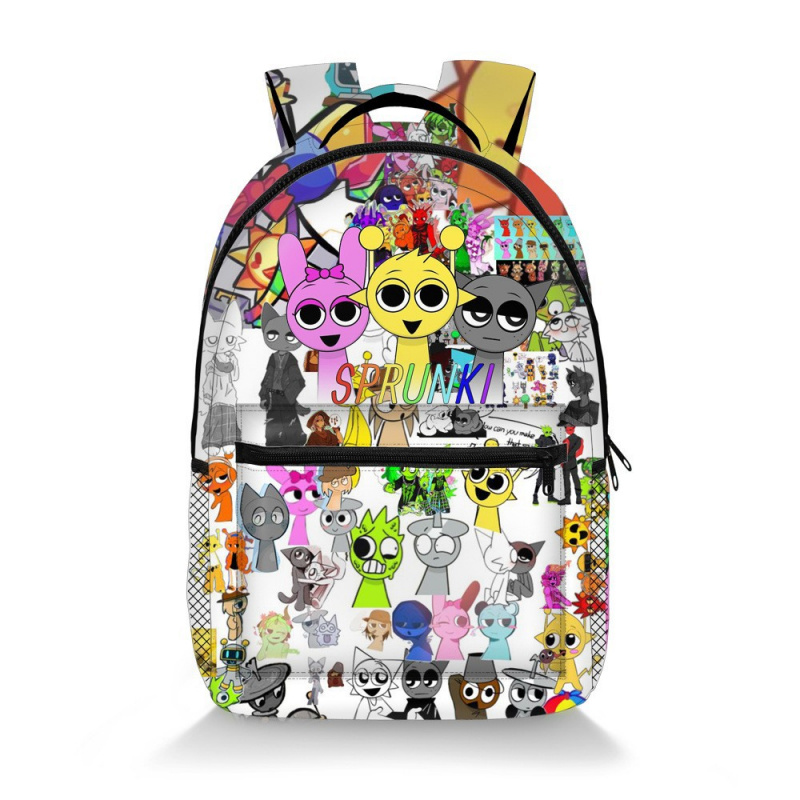 Sprunki Incredibox节奏盒子背包大容量全幅印花减负双肩背包