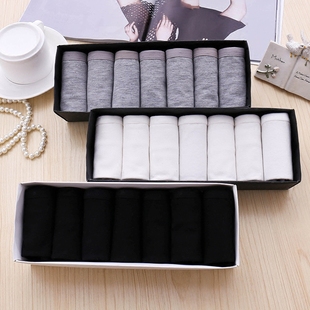 内裤女纯棉档100%全棉质面料抗菌中腰透气黑白灰色少女学生三角裤