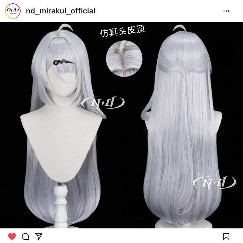 ND家】仪玄 绝区零 特调蓝银白渐变长发 角色款cos假发图片