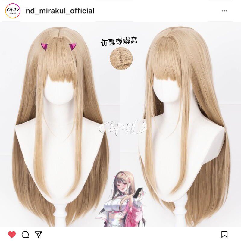 无需修剪!ND家】 毒蛇 NIKKE胜利女神 造型款cos假发 80cm亚麻色