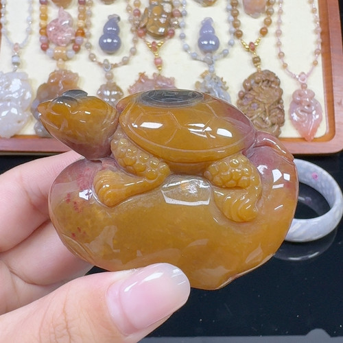 老矿蜜糖冰鱼籽纹 长寿龟