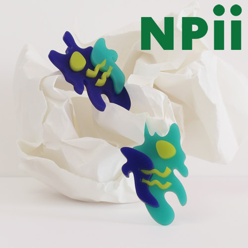 npii蓝调耳环原创设计时髦无痛