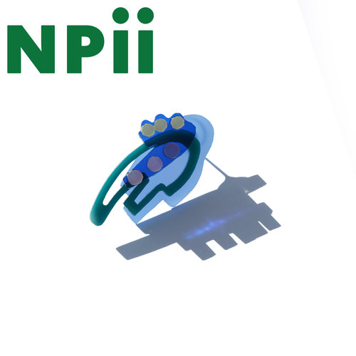 npii蓝色海洋少女感减龄抽象耳钉