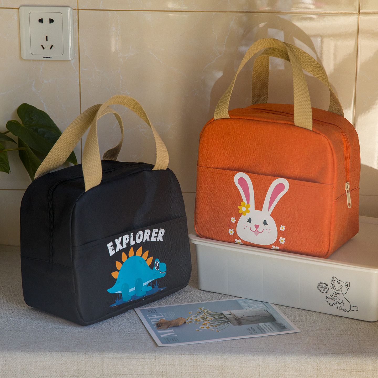 保温袋子饭盒便当包手提加厚铝箔装饭桶午餐包学生上班族送带饭兜