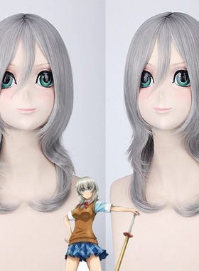 贫乏神来了 穷神 樱市子 烟灰色 短发 卷发 假毛cosplay假发 现货