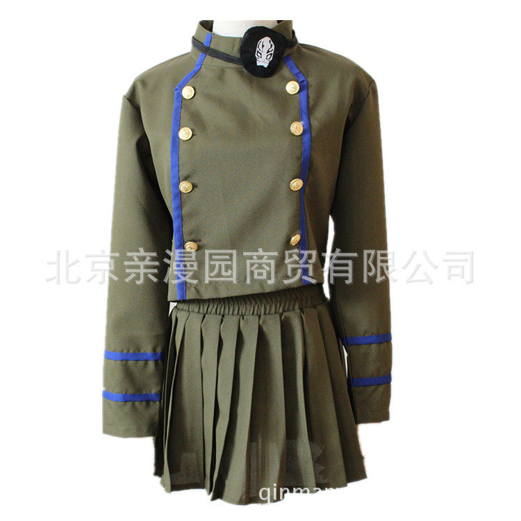 家庭教师69库洛姆 骷髅cosplay衣服装 绿制服校服装军军fu 表演出