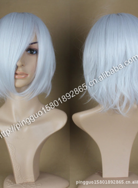 银灰色银色短发日常长刘海女收脸修脸 假毛cosplay假发现货非主流